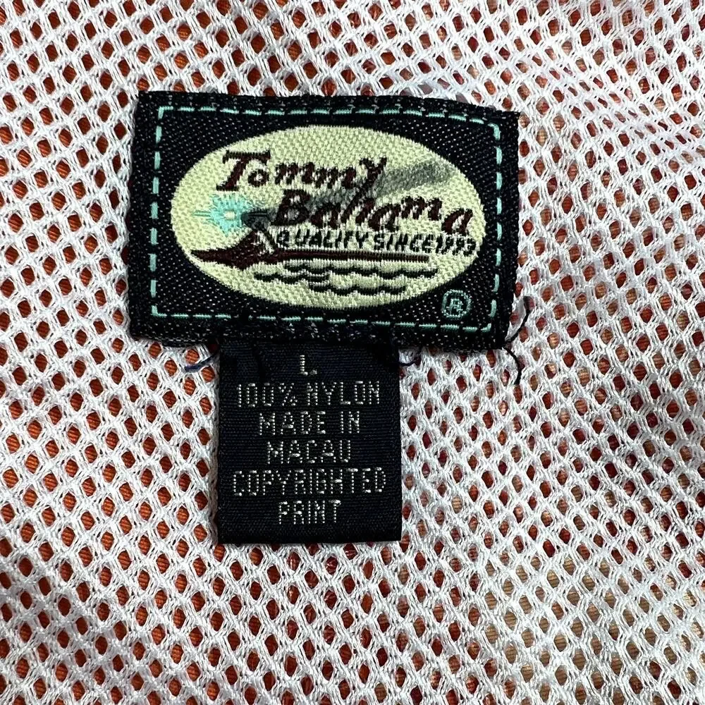 Tommy Bahama Swim Trunks Board Shorts Surf Pockets Orange Mens Large